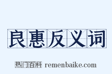 良惠反义词是什么意思的图片